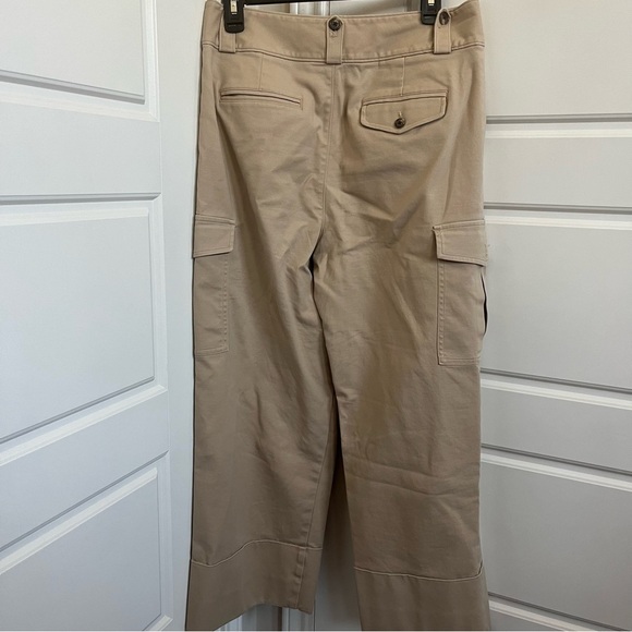 Lauren Ralph Lauren Wide Leg Cropped Cargo Pant in Tan Size 8 - Picture 5 of 6